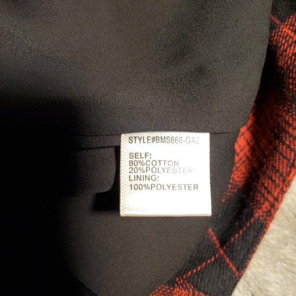 4 Sienna Red & Black Plaid Trousers - Picture 4 of 8